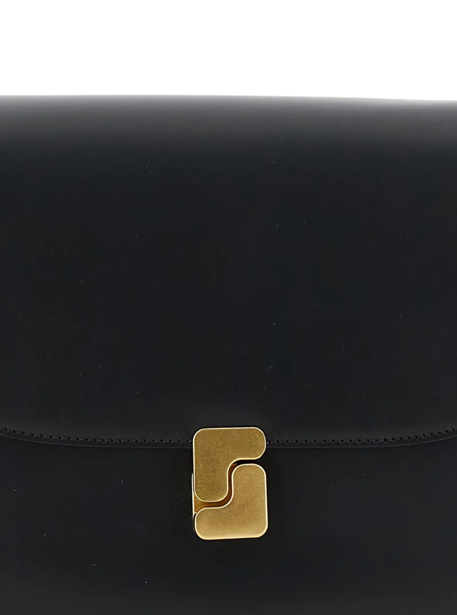 Geanta de umar Crossbody bag BELLISSIMA MAXI in leather and black for women - Img 3