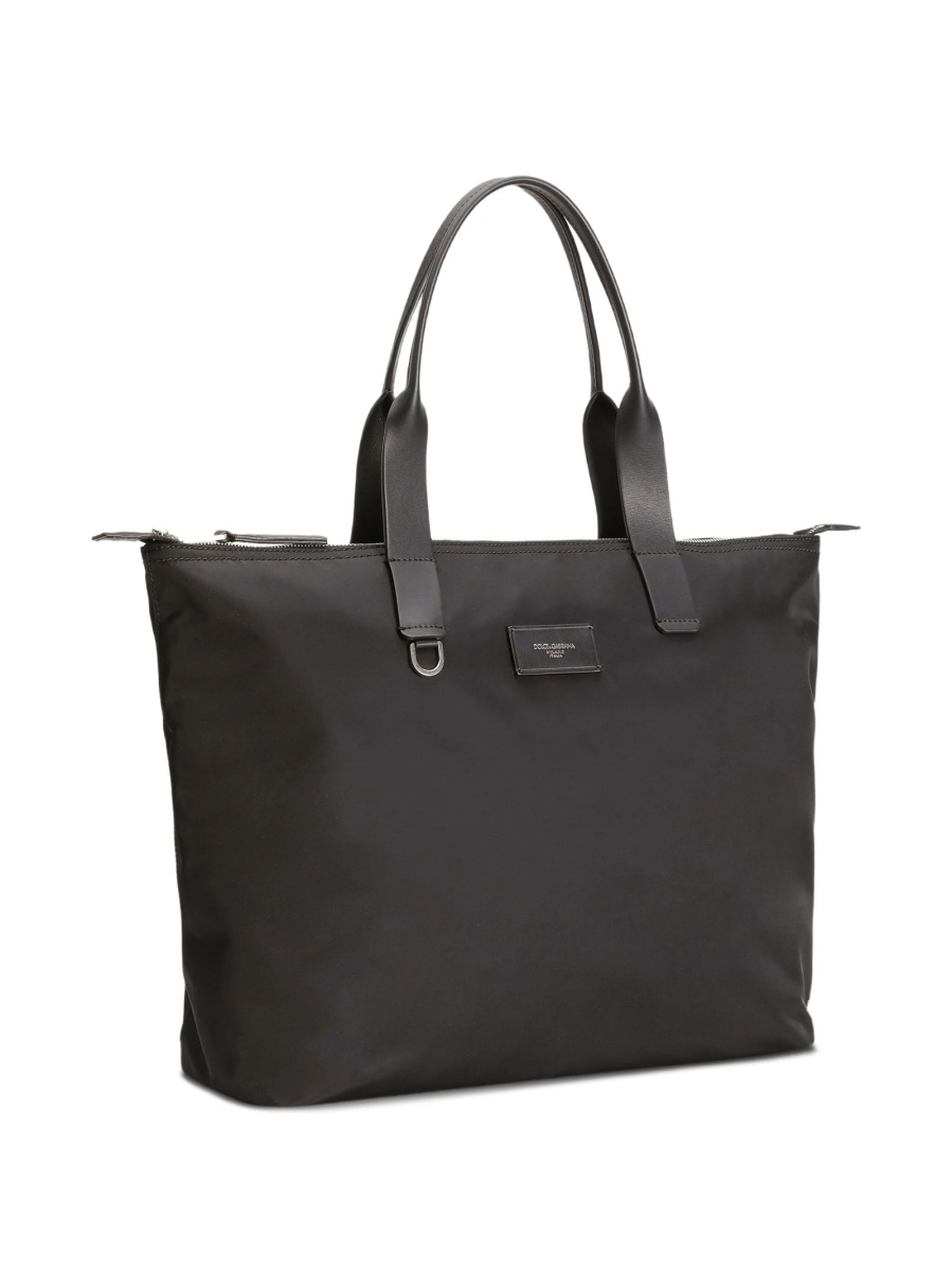 Geanta de umar Dolce &amp; Gabbana neagra din piele si acrilic - Img 3