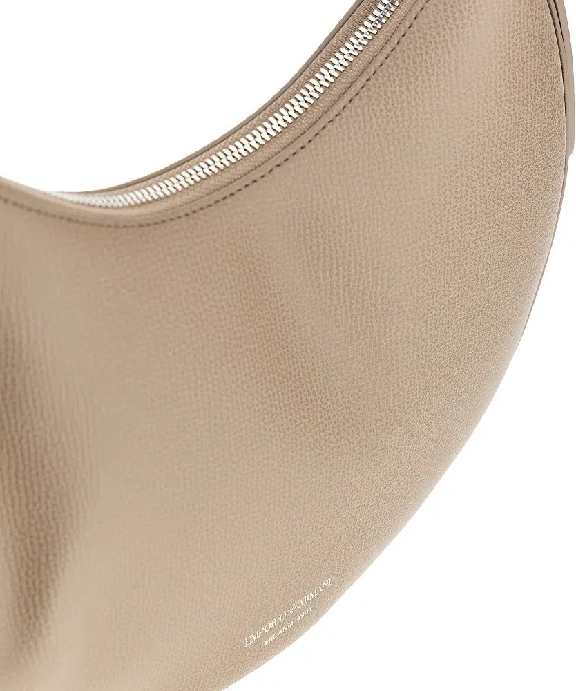 Geanta de umar 'Emporio Armani 1981' grain leather hobo bag - Img 4