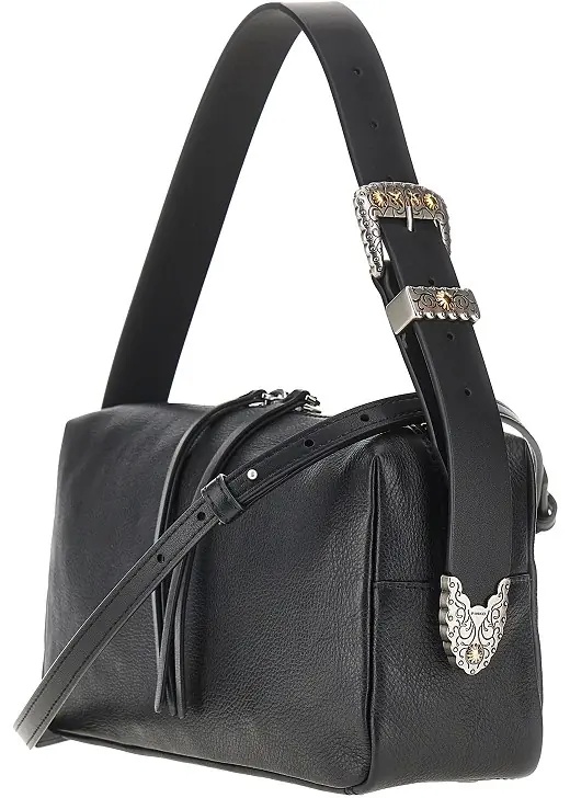 Geanta de umar Grained leather crossbody bag - Img 2