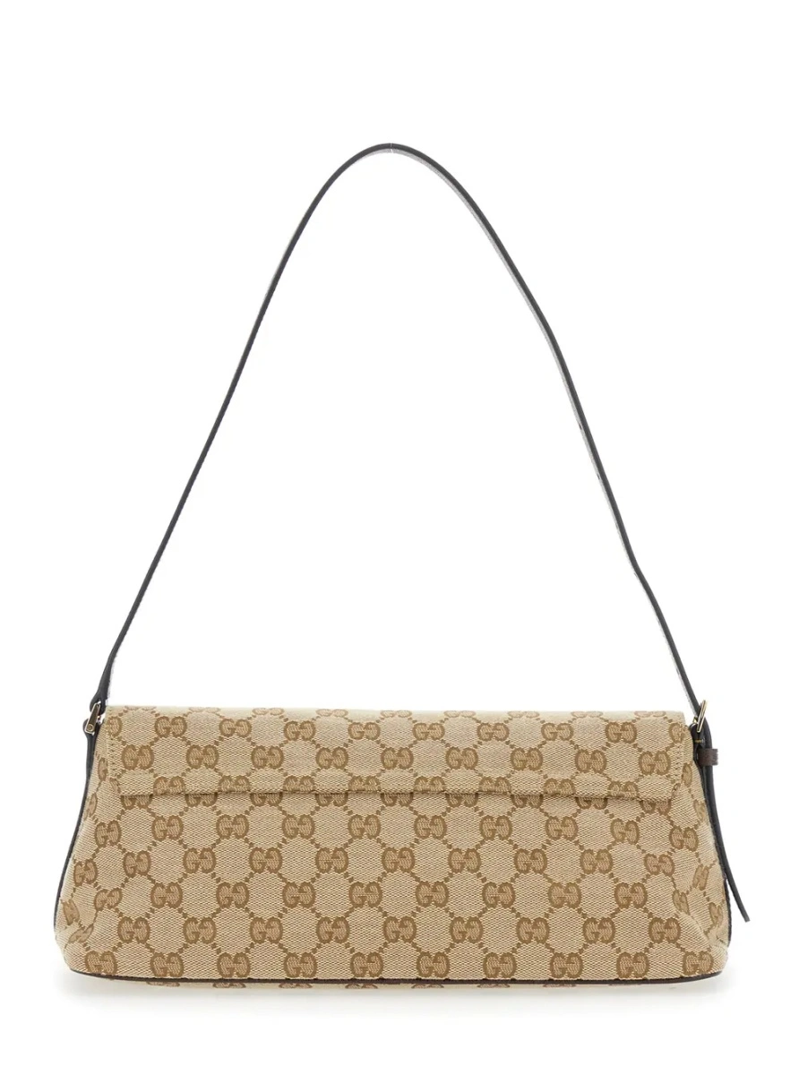 Geanta de umar Gucci bej din canvas GG si piele - Img 2
