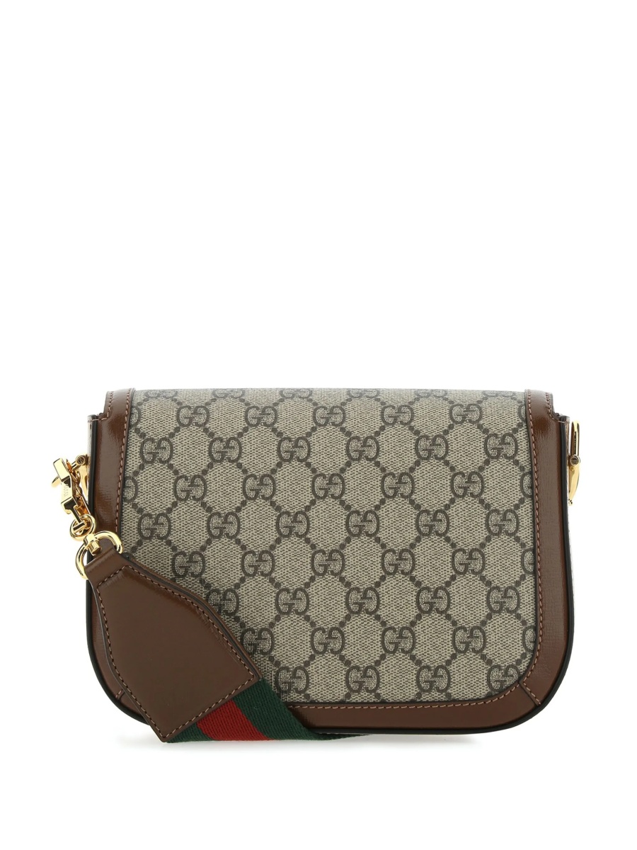 Geanta de umar Gucci Horsebit neutra din material textil si piele - Img 2