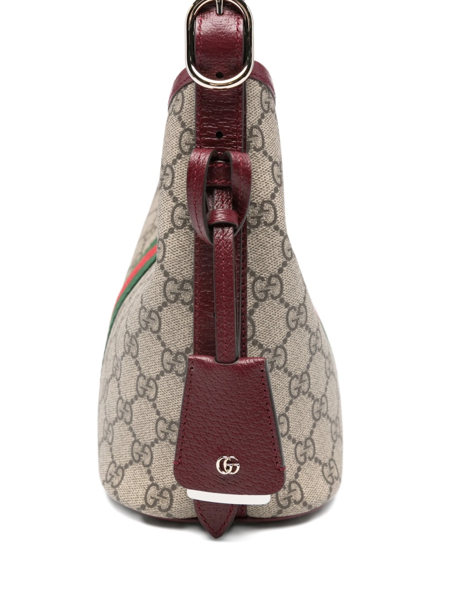 Geanta de umar Gucci neutra din piele si material textil - Img 4