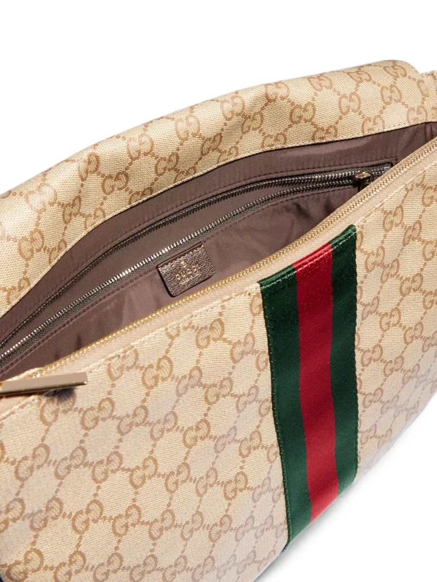 Geanta de umar Gucci neutra din poliuretan si bumbac - Img 5