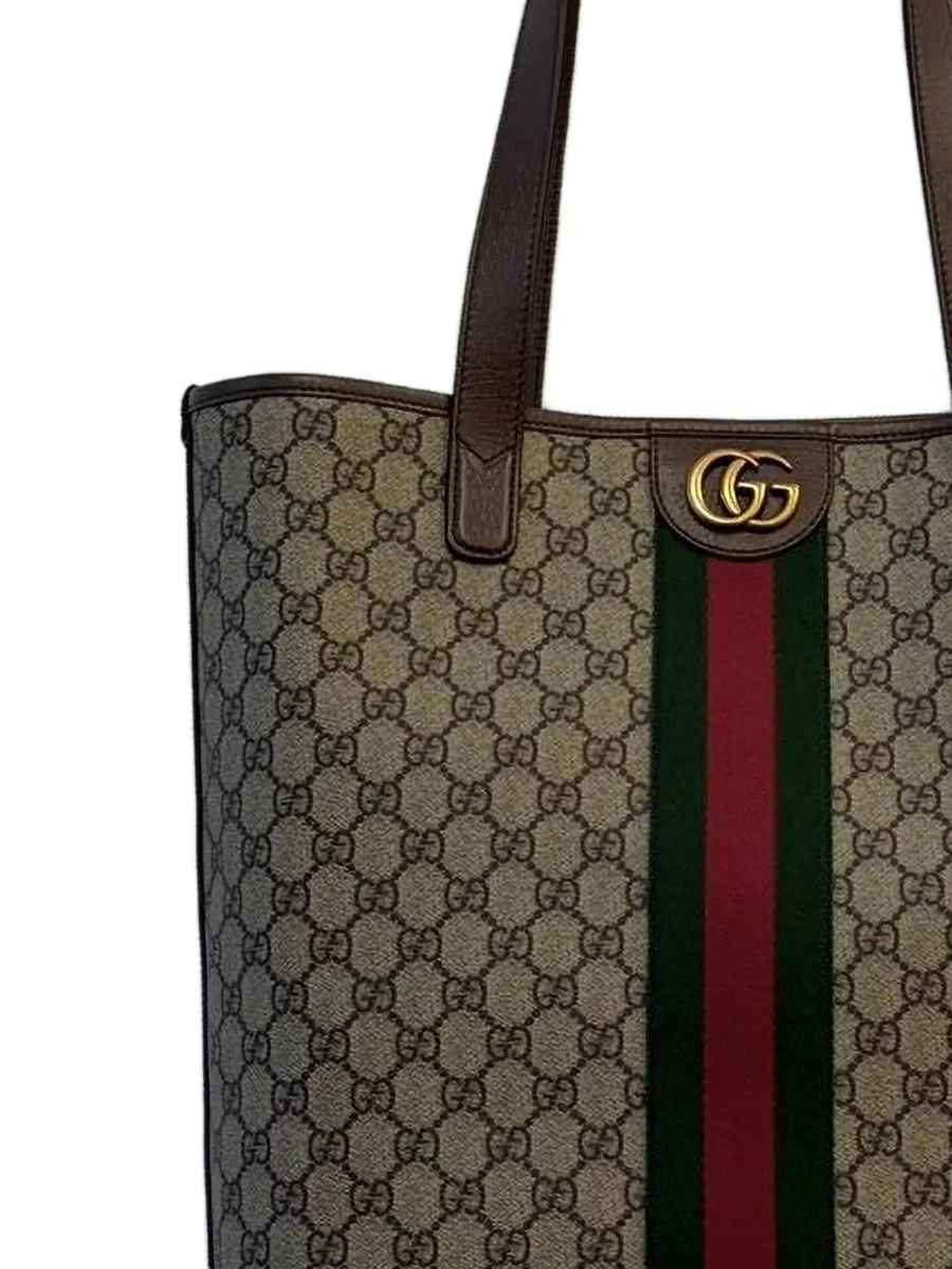 Geanta de umar Gucci 'Ophidia' bej din canvas GG Supreme si piele - Img 4