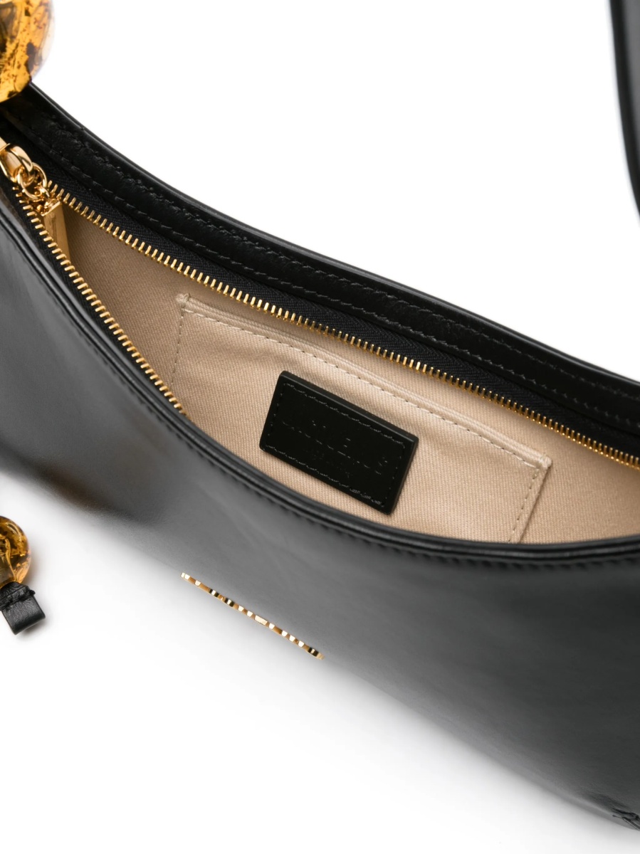 Geanta de umar JACQUEMUS Bisou neagra din piele - Img 5