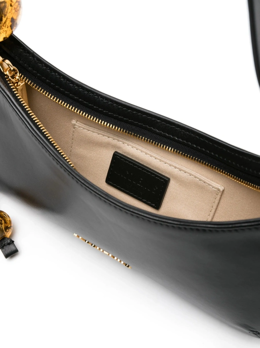 Geanta de umar JACQUEMUS Bisou neagra din piele - Img 5