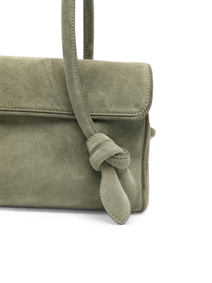 Geanta de umar JACQUEMUS verde din piele intoarsa - Img 4