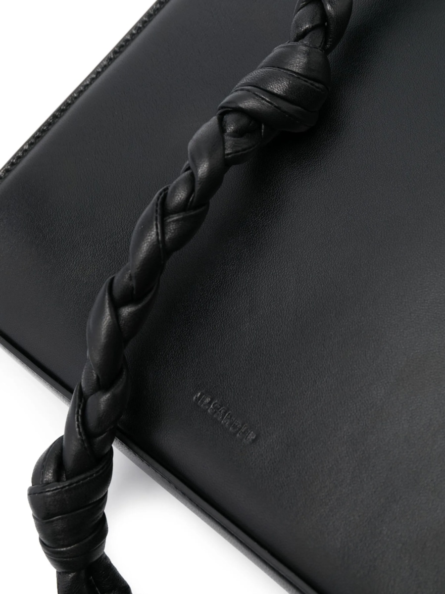 Geanta de umar Jil Sander neagra din piele - Img 4