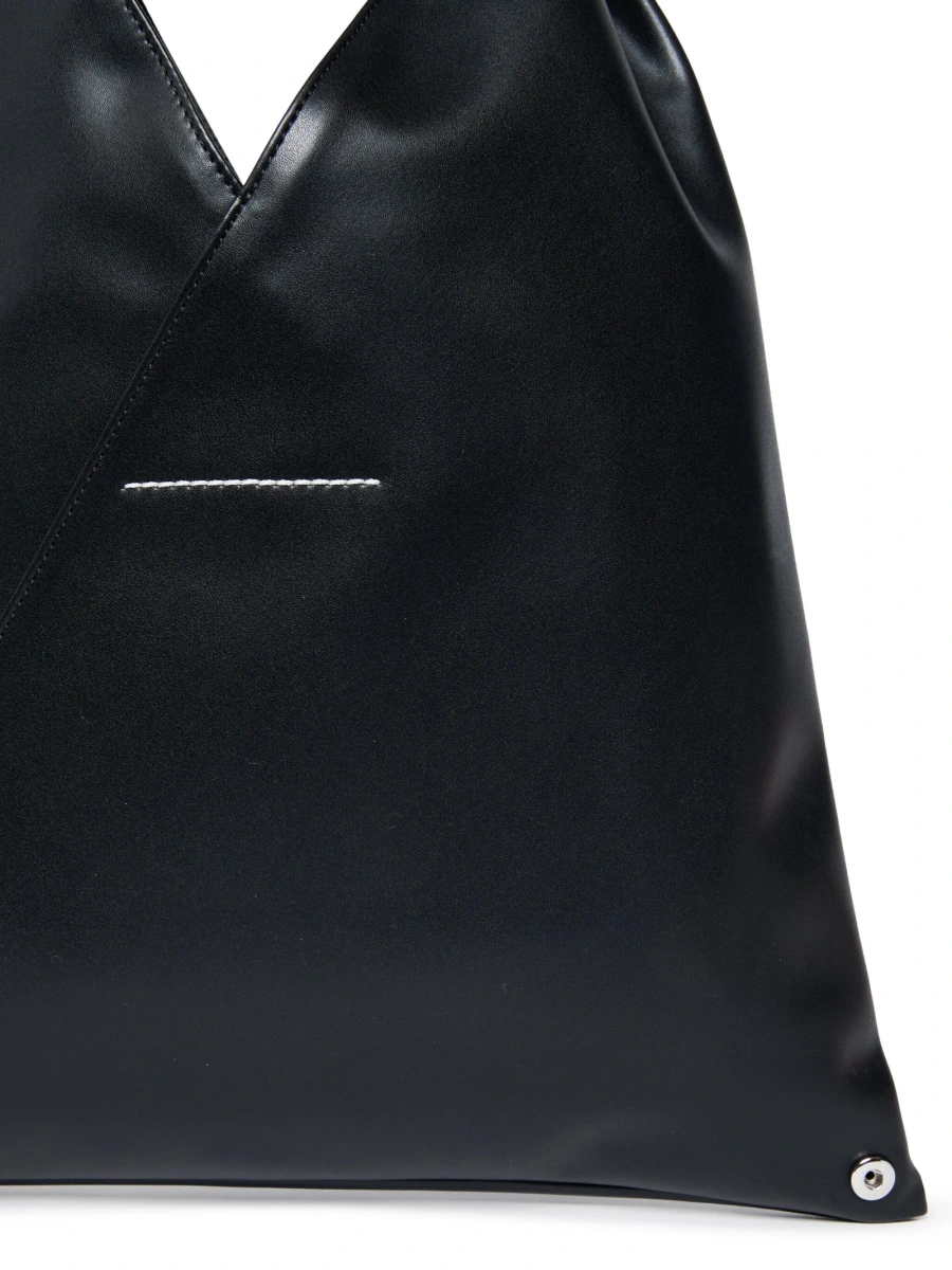 Geanta de umar MM6 Maison Margiela neagra din poliuretan - Img 4