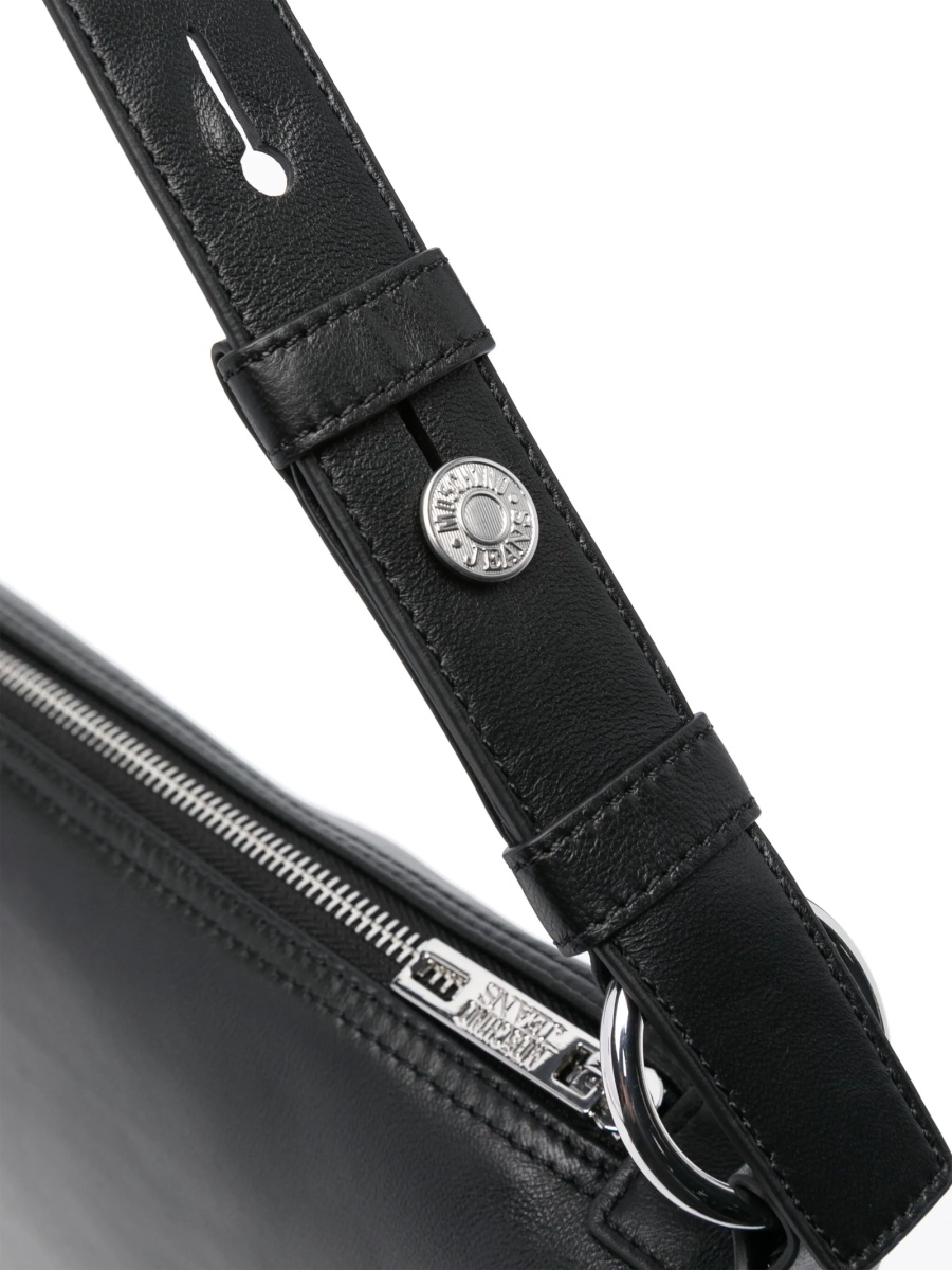 Geanta de umar MOSCHINO JEANS neagra din piele - Img 4