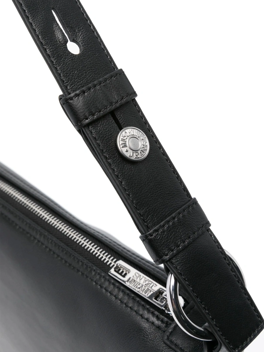 Geanta de umar MOSCHINO JEANS neagra din piele - Img 4