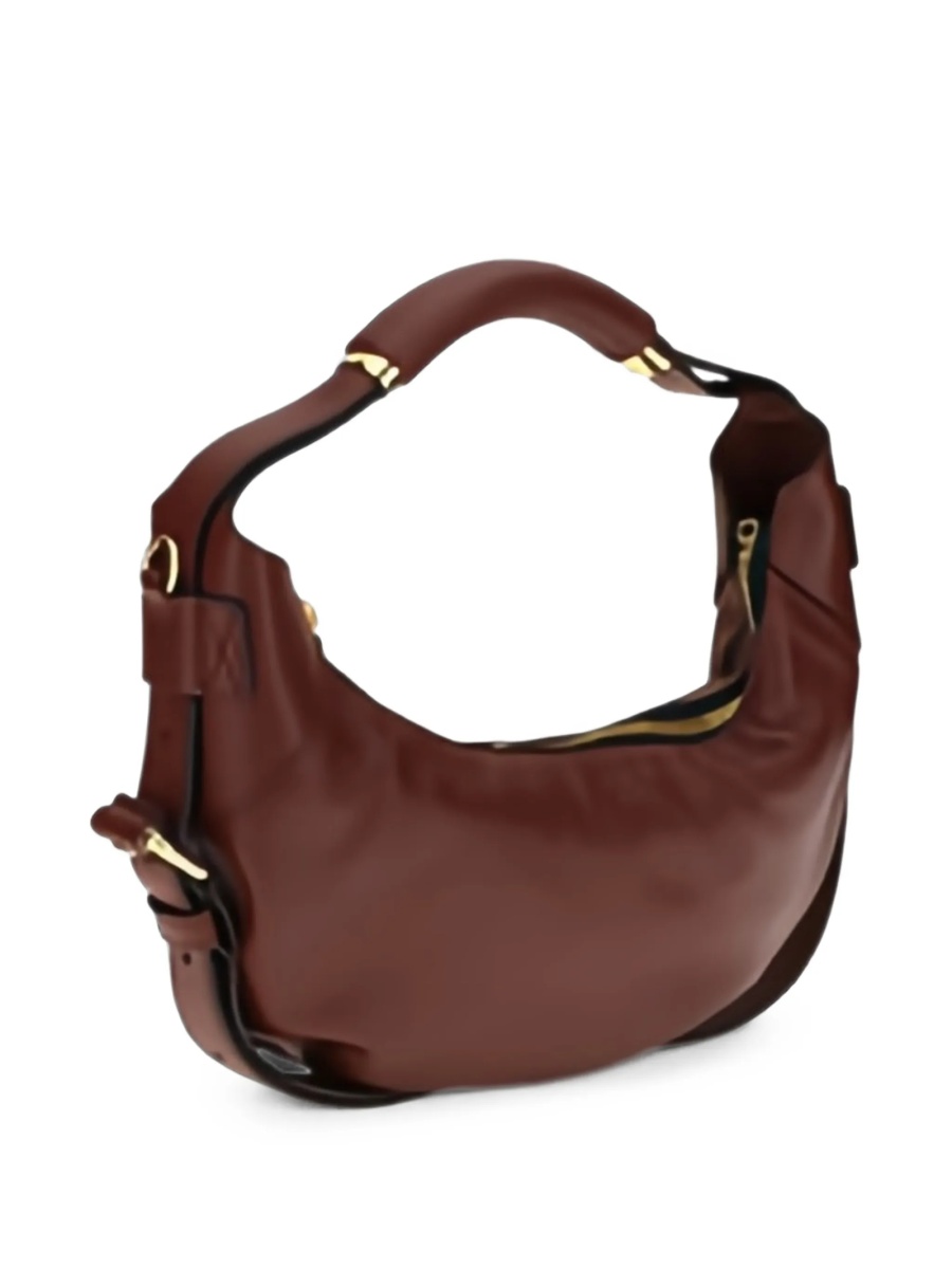 Geanta de umar Moschino maro din piele - Img 5