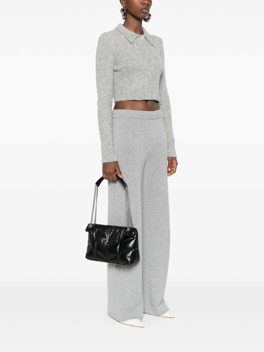 Geanta de umar Saint Laurent Loulou neagra din piele - Img 2