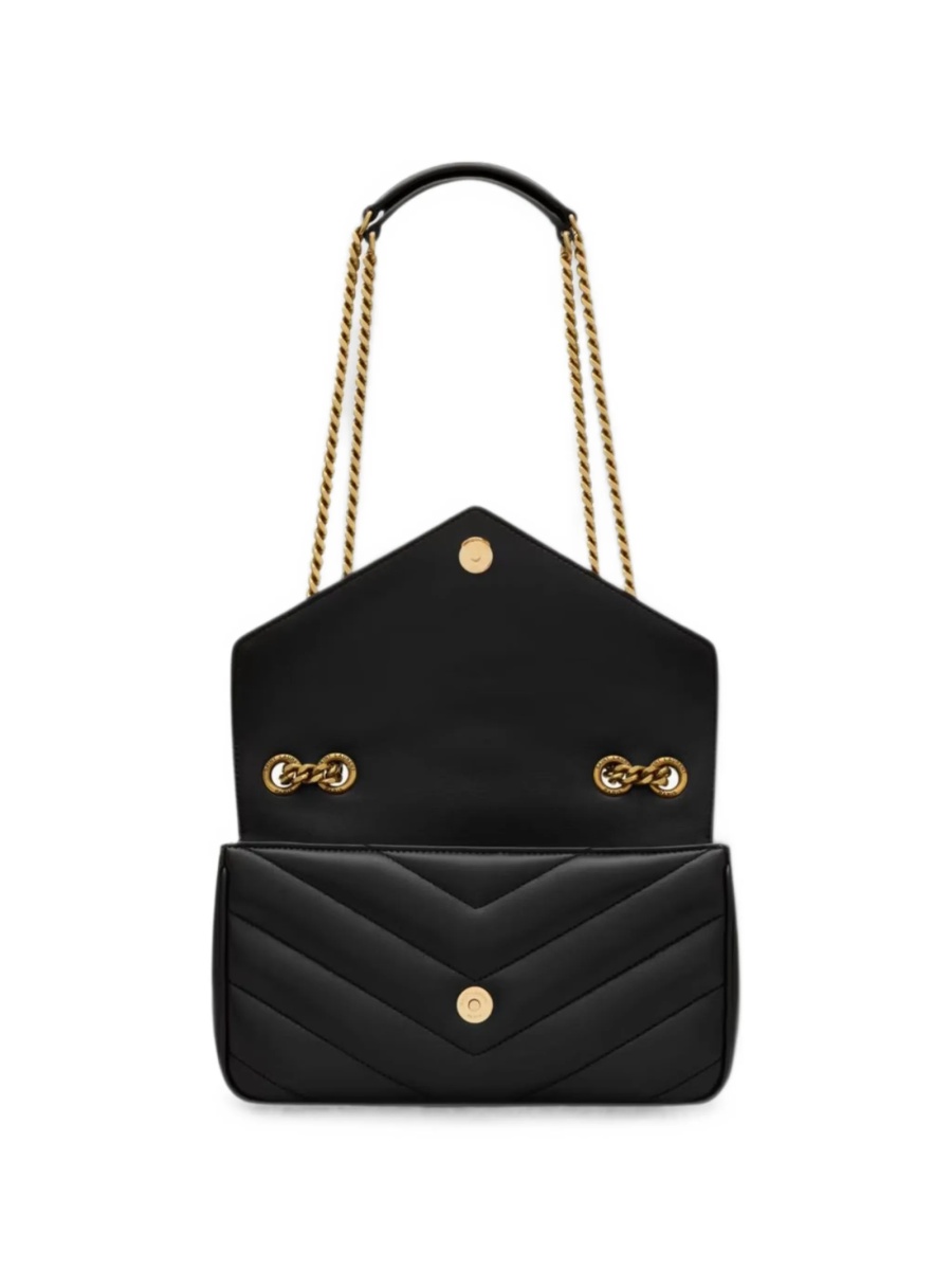 Geanta de umar Saint Laurent Loulou neagra din piele - Img 2