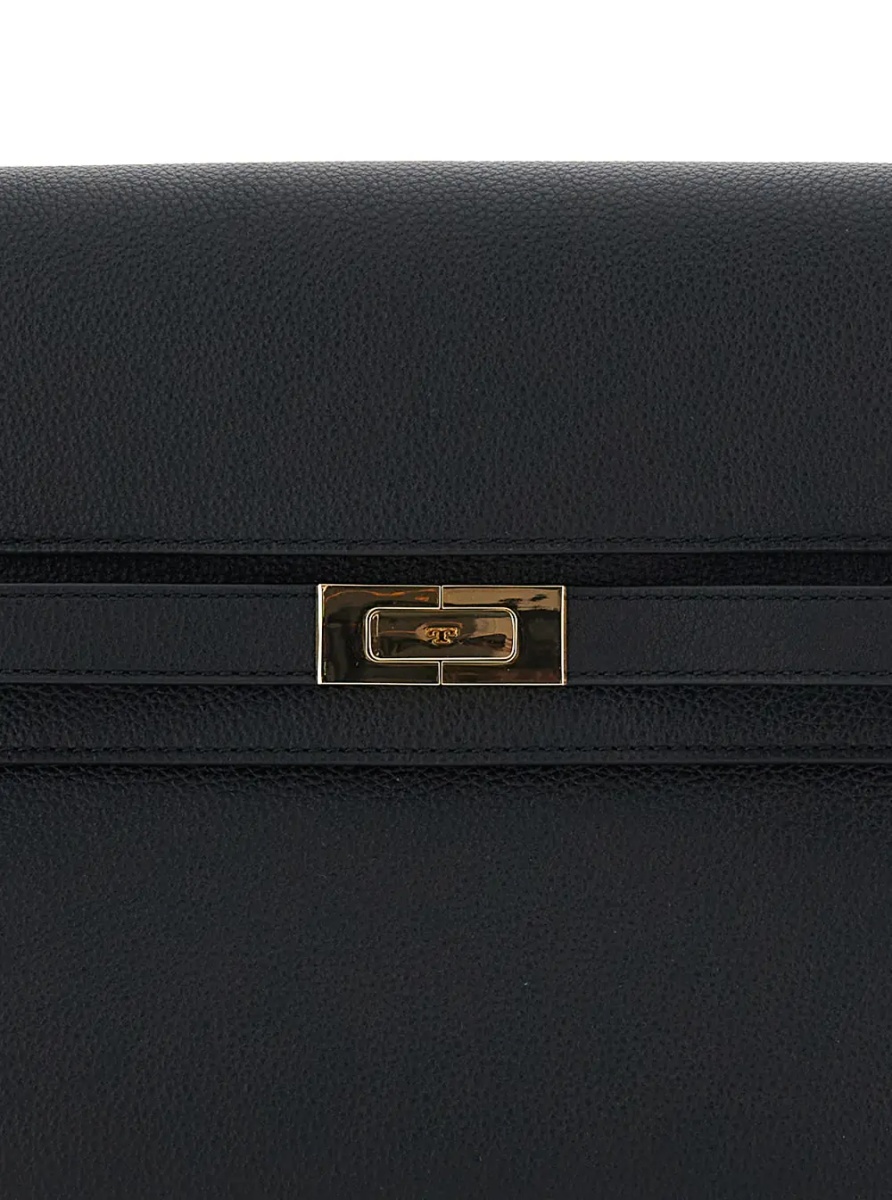 Geanta de umar Shoulder Bag 'Lee Radziwill' with Single Strap and Clasp Closure on the Front in Black Leather for Women - Img 3