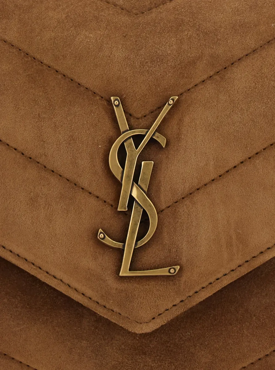 Geanta de umar SMALL LOULOU CHAIN BAG 7 SUEDE SATIN CALF - Img 3