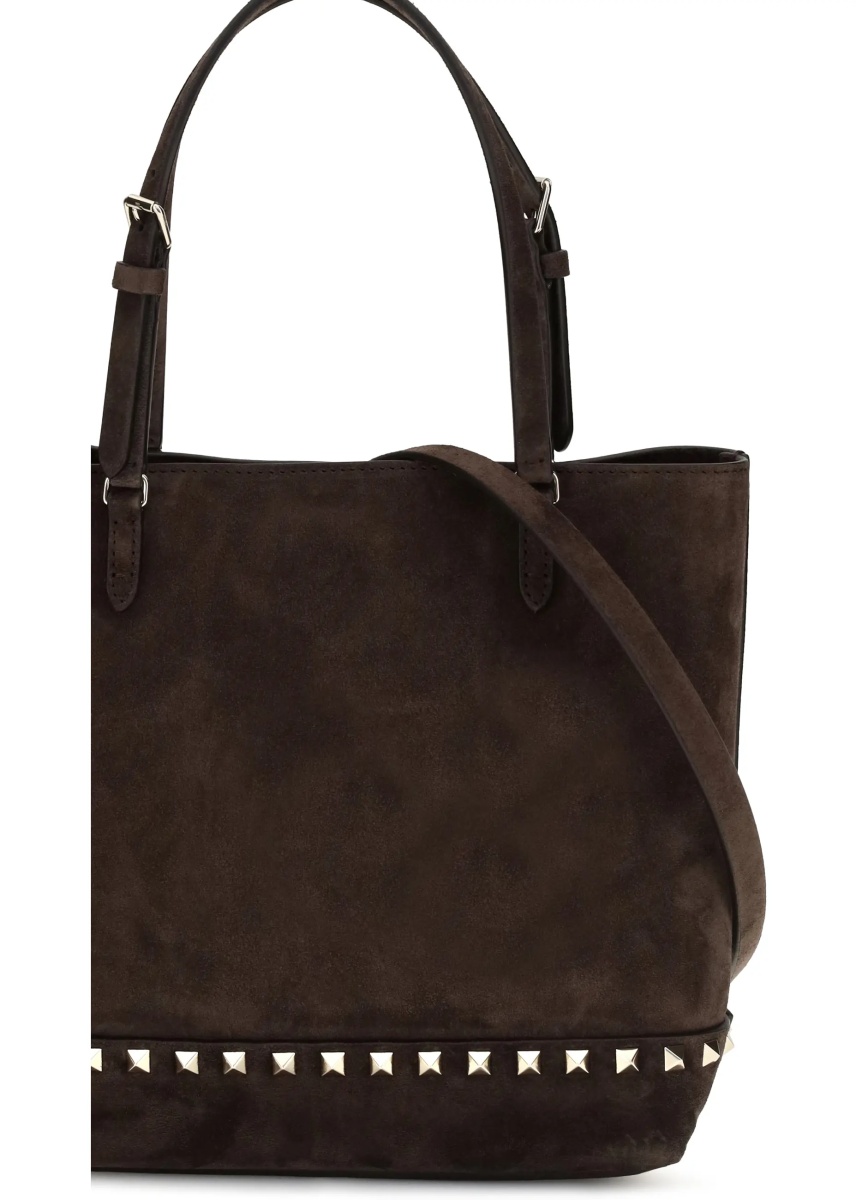 Geanta de umar Small Rockstud suede Tote Bag - Img 4