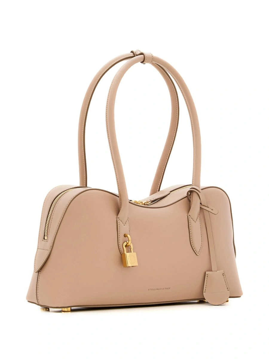 Geanta de umar Stella McCartney neutra din poliuretan - Img 4