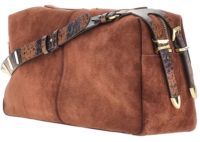 Geanta de umar Suede leather large 'Keeper' shoulder bag - Img 2