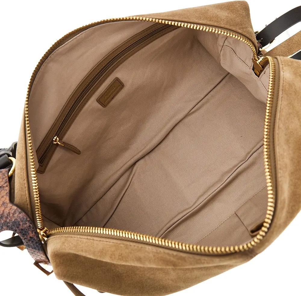 Geanta de umar Suede leather large 'Keeper' shoulder bag - Img 3