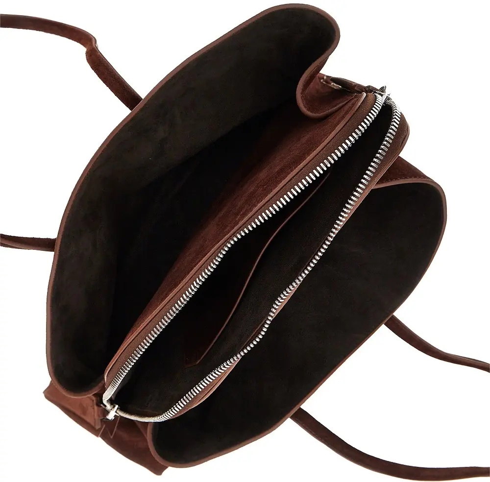 Geanta de umar Suede leather medium 'La Passeggiata' bag - Img 3