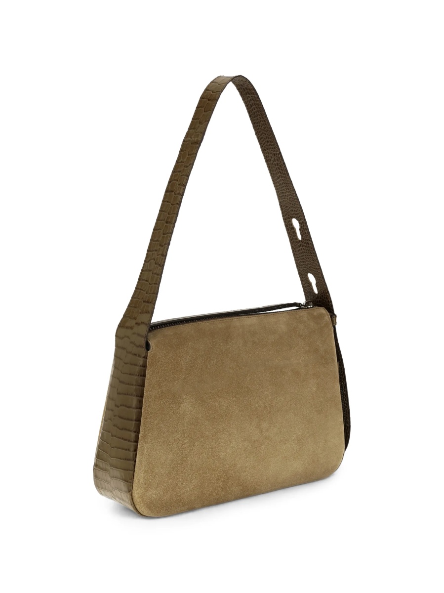 Geanta de umar Tory Burch maro din piele intoarsa - Img 3