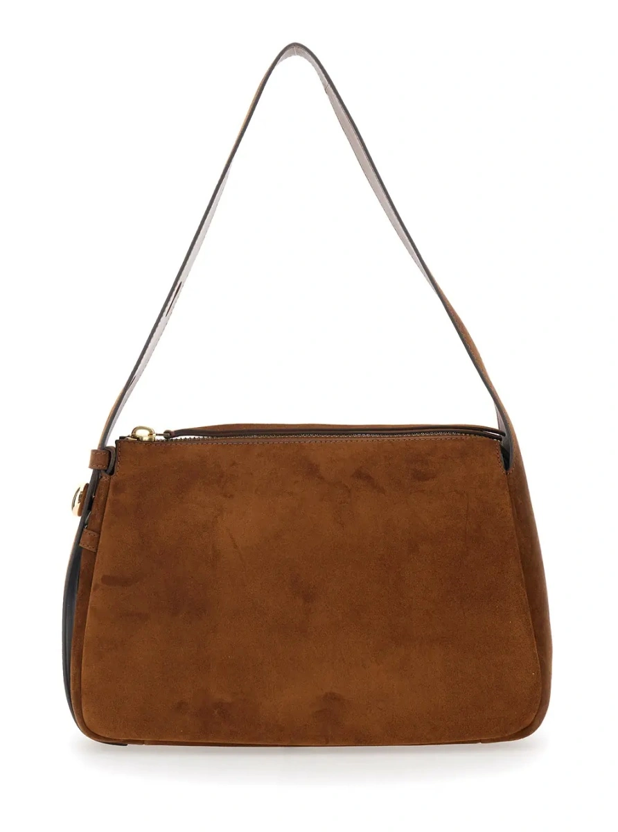 Geanta de umar Tory Burch maro din piele 'Romy' - Img 2