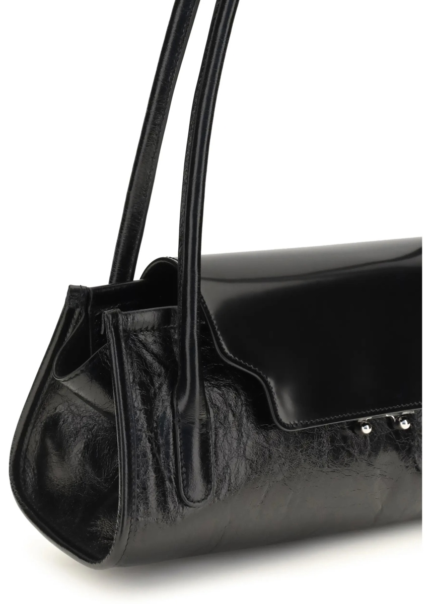 Geanta de umar Trunkette leather Shoulder Bag - Img 4