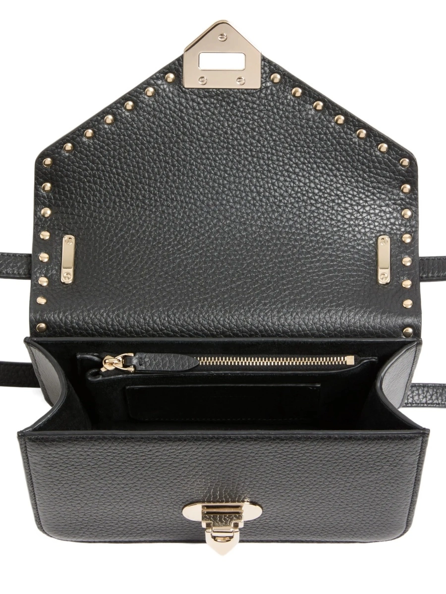 Geanta de umar Valentino Garavani Rockstud neagra din piele - Img 5