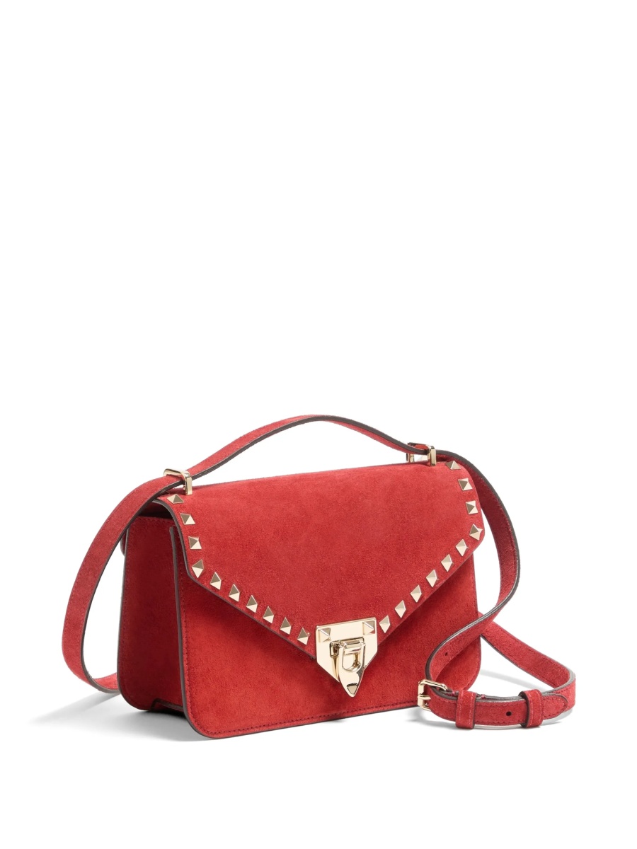 Geanta de umar Valentino Garavani Rockstud rosie din piele - Img 5