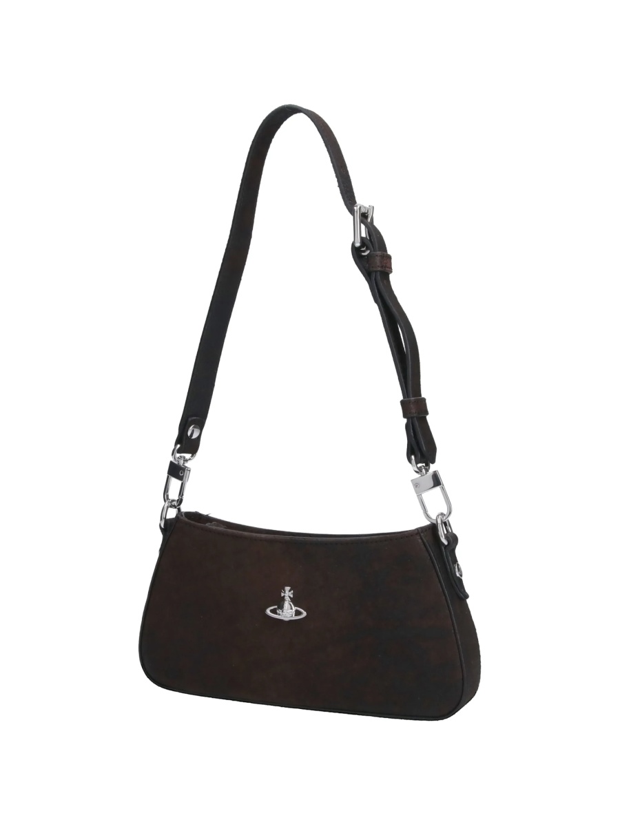 Geanta de umar Vivienne Westwood maro din piele - Img 3