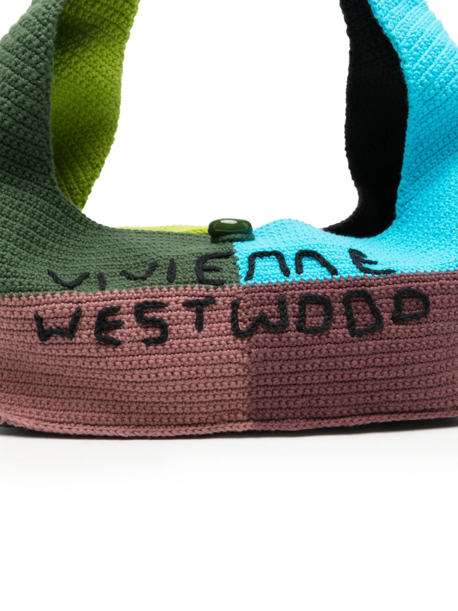 Geanta de umar Vivienne Westwood multicolor din material textil - Img 4