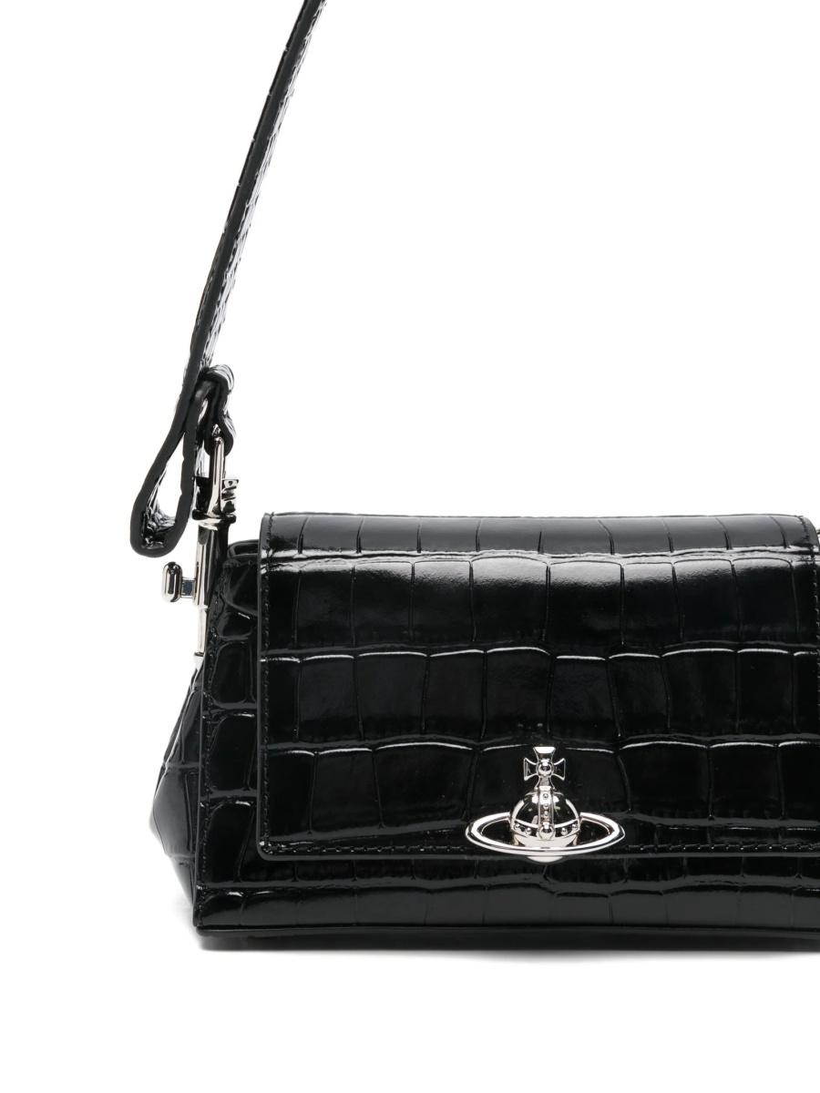 Geanta de umar Vivienne Westwood neagra din piele - Img 4