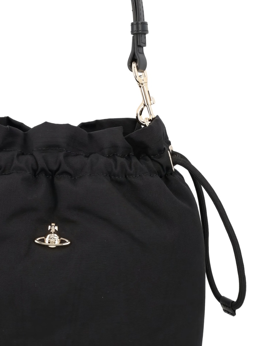 Geanta de umar Vivienne Westwood neagra din vascoza - Img 2