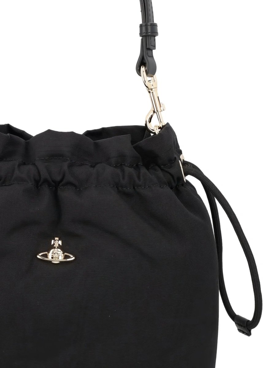 Geanta de umar Vivienne Westwood neagra din vascoza - Img 2