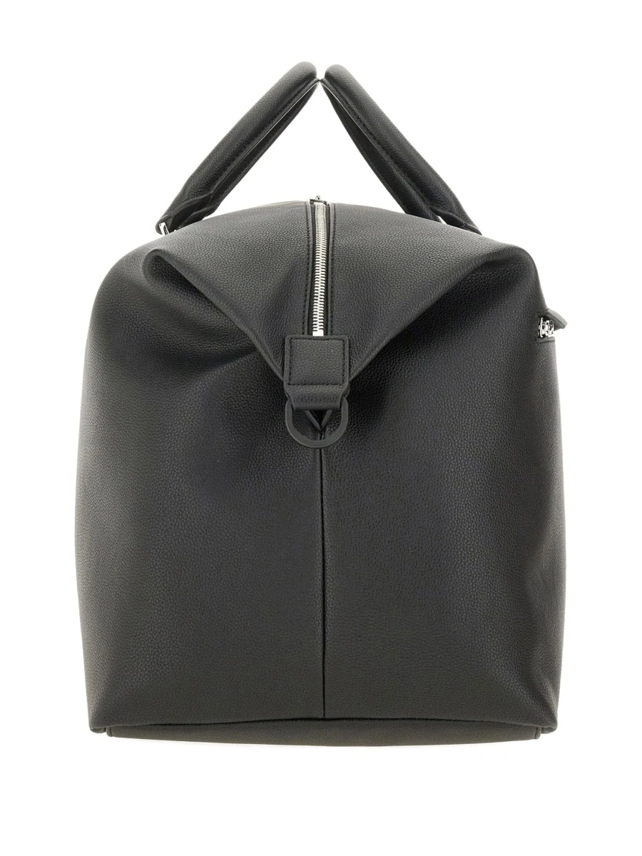 Geanta de voiaj Hugo Boss neagra din poliuretan si polyester - Img 3