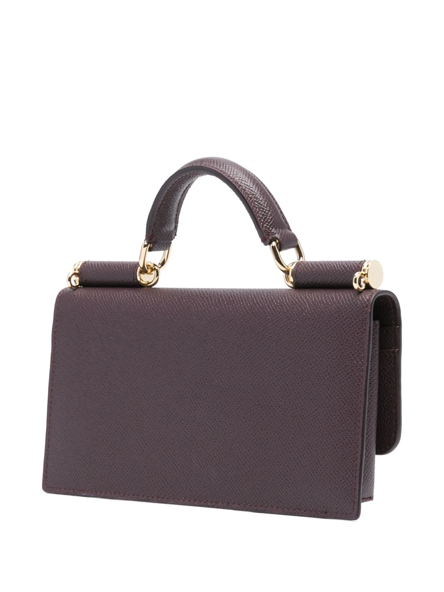Geanta mini Dolce &amp; Gabbana violet din piele - Img 3