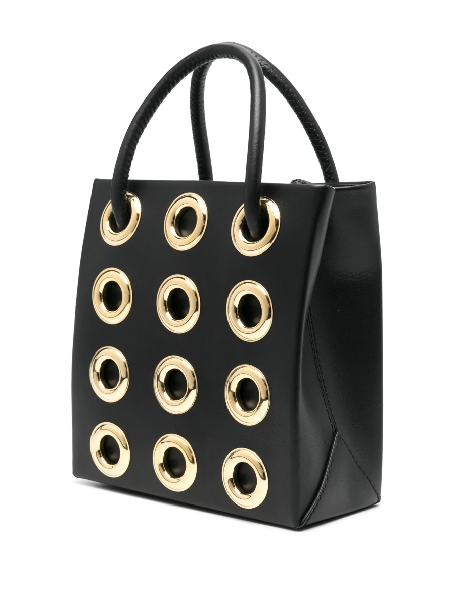 Geanta mini Moschino neagra din poliuretan - Img 3