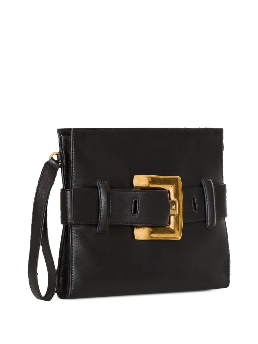 Geanta plic Balmain neagra din piele - Img 5