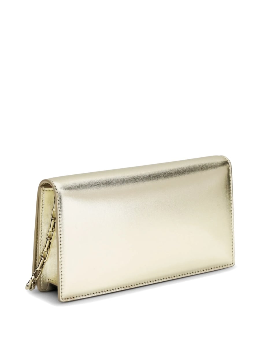 Geanta plic Christian Louboutin aurie din piele - Img 5