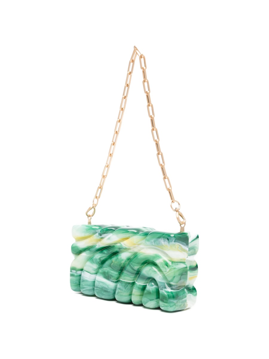 Geanta plic CULT GAIA verde din acrilic - Img 3