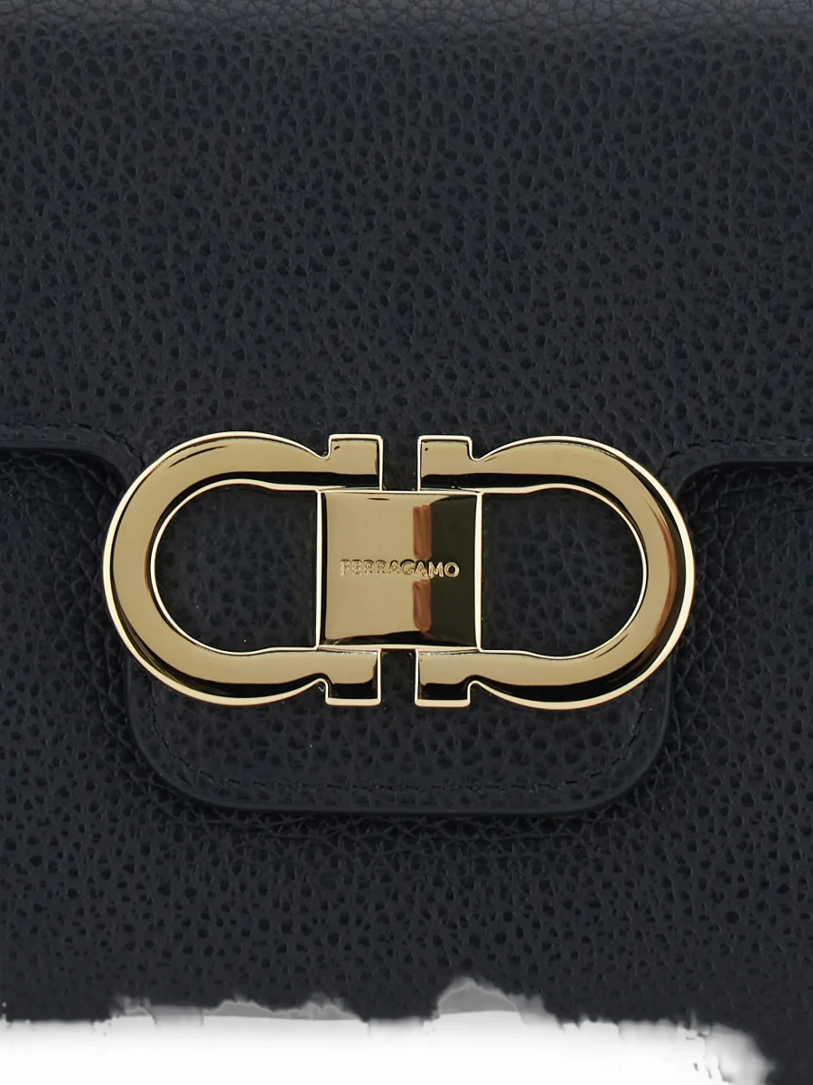 Geanta plic Ferragamo neagra din piele - Img 5