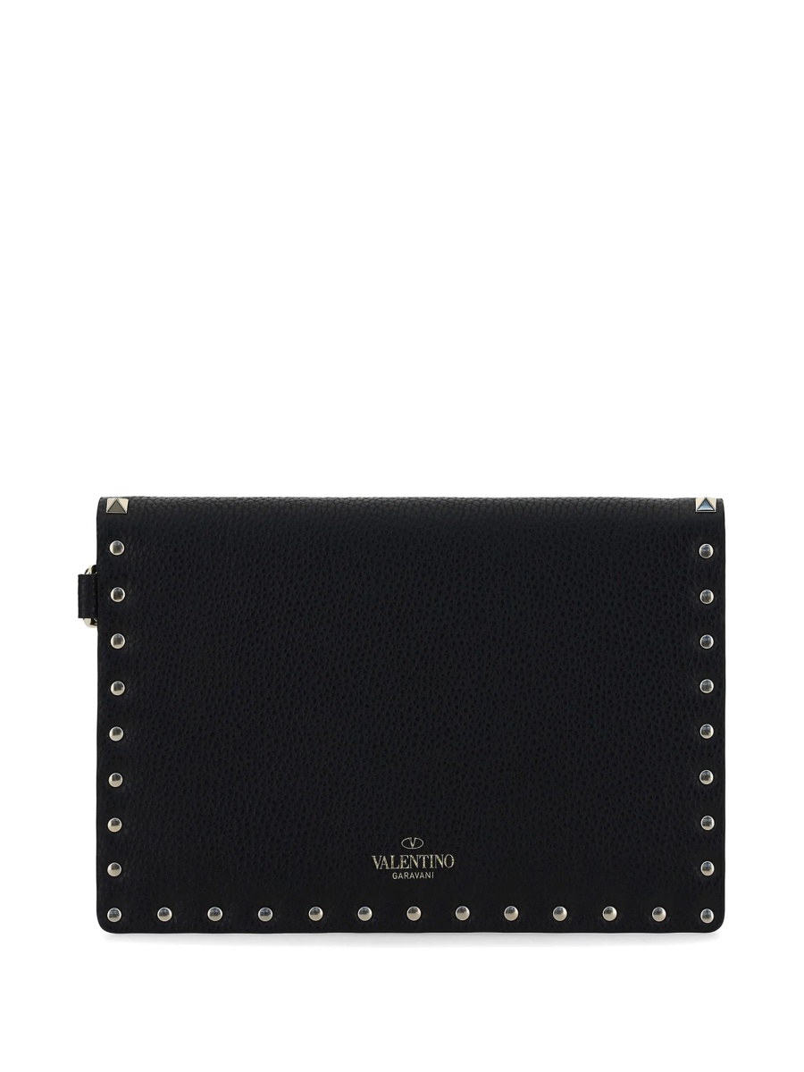 Geanta plic Valentino Garavani Rockstud neagra din piele - Img 2