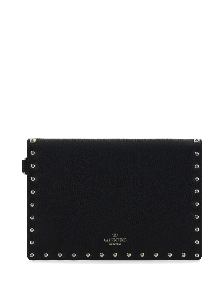 Geanta plic Valentino Garavani 'Rockstud' neagra din piele - Img 4