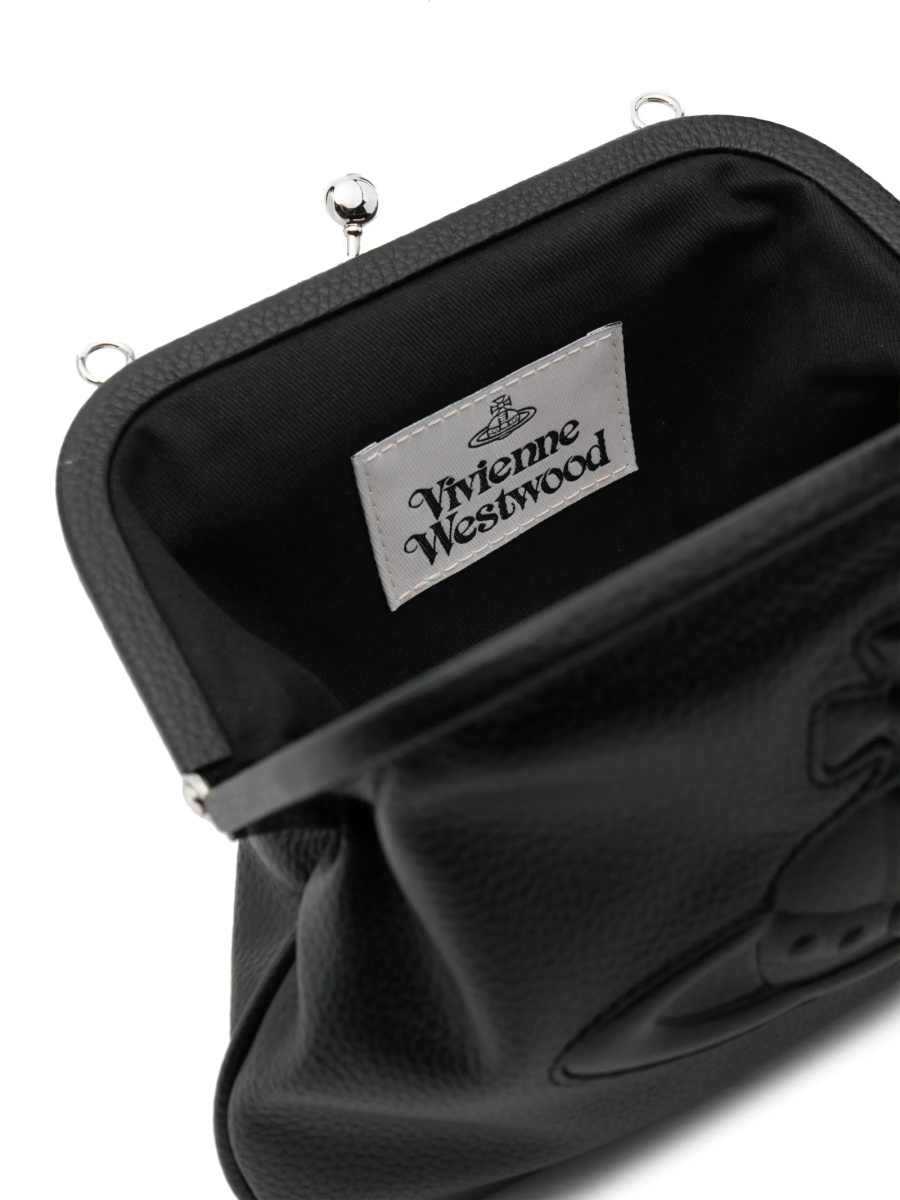 Geanta plic Vivienne Westwood neagra din poliuretan - Img 5