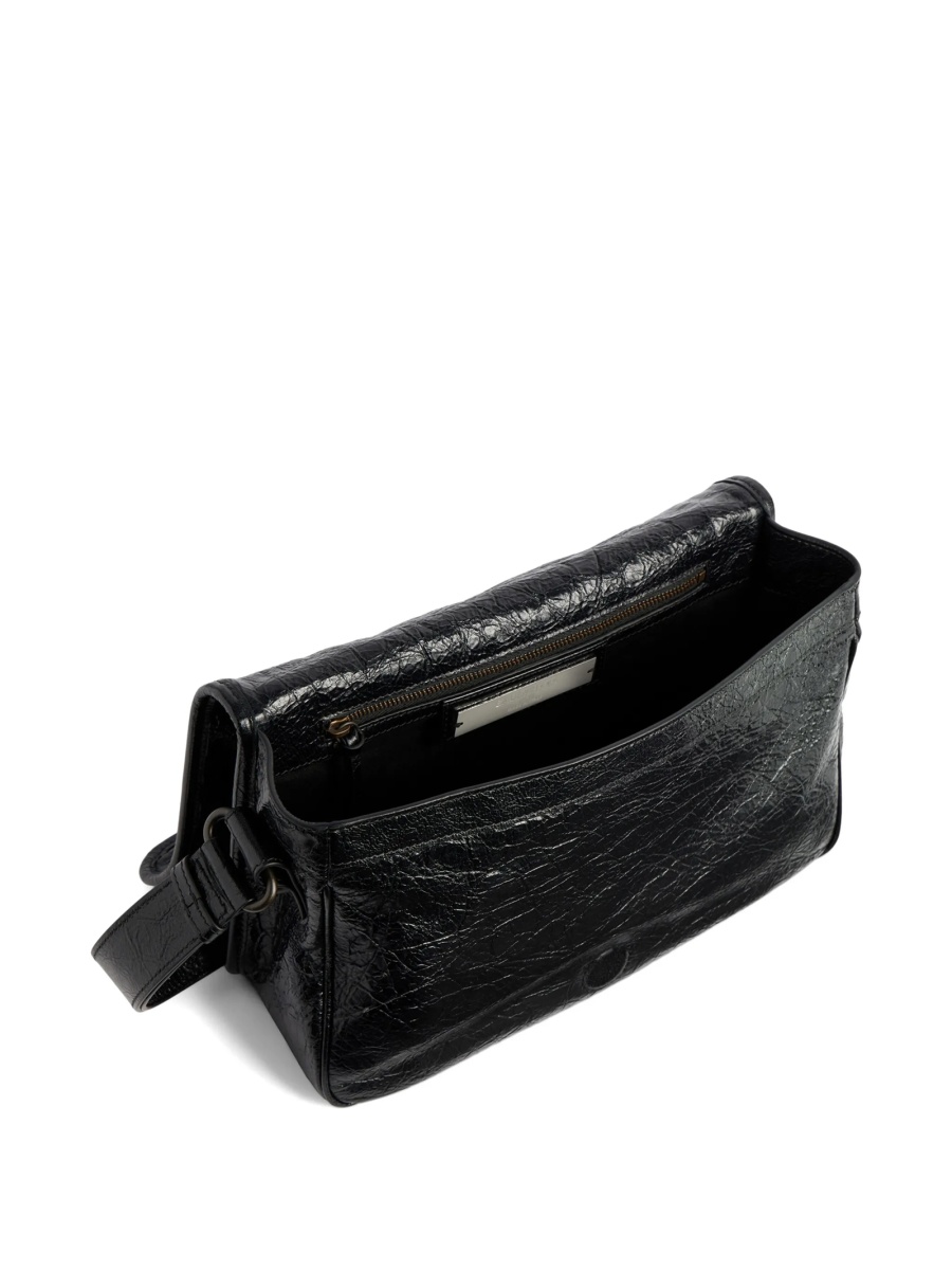 Geanta tip postas Balenciaga neagra din piele - Img 4