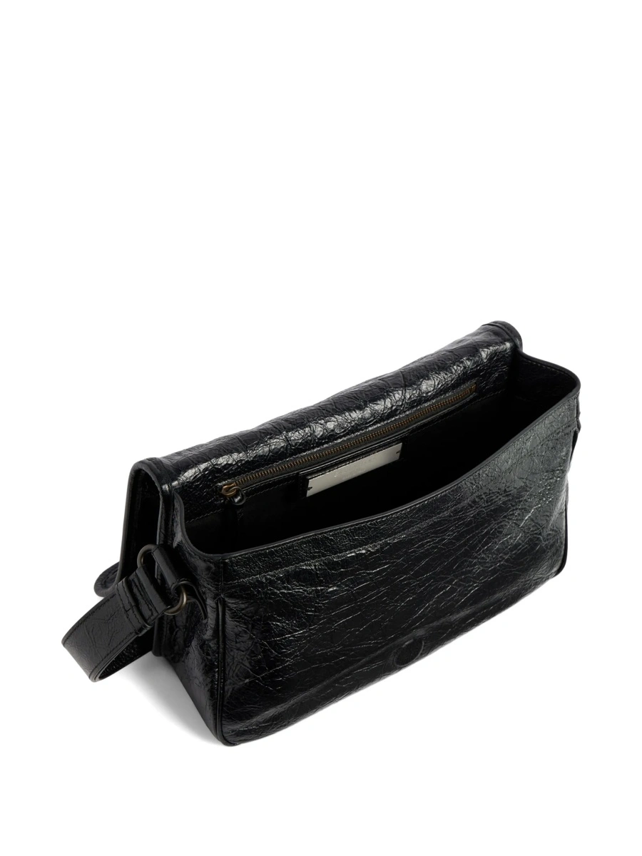 Geanta tip postas Balenciaga neagra din piele - Img 4