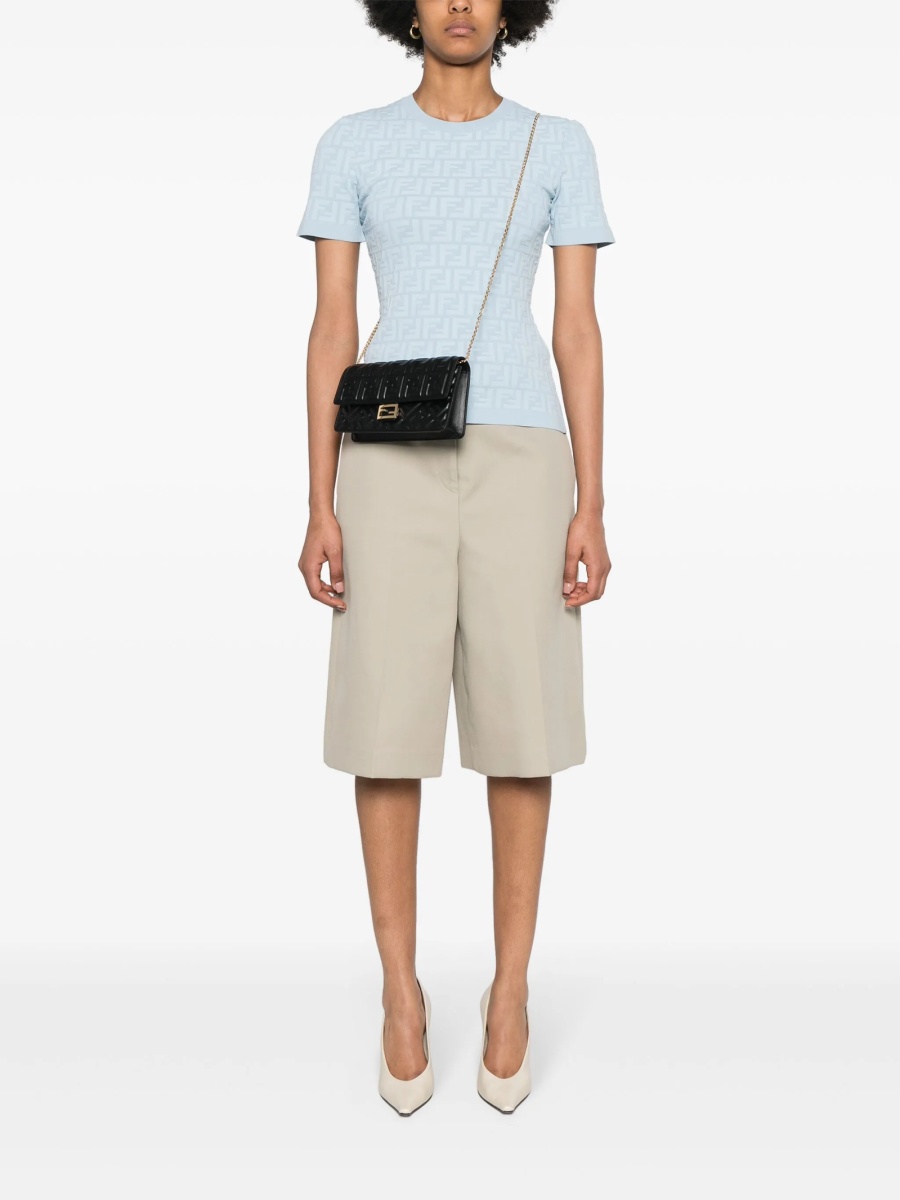 Geanta tip postas Fendi neagra din piele - Img 2