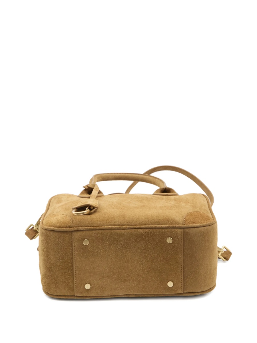 Geanta tip postas Golden Goose maro din piele intoarsa - Img 3